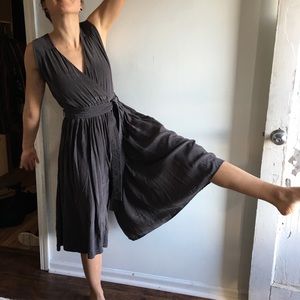 House of Harlow 1960 grey silk culotte jumpsuit xs